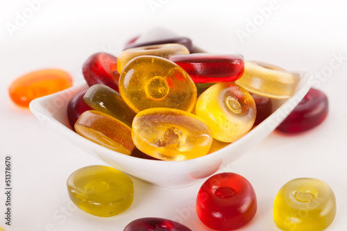 Photo: Jelly candies on a white background Jelly candies on a white background
