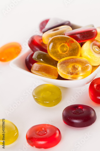 Photo: Jelly candies on a white background Jelly candies on a white background