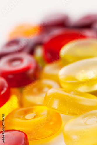 Photo: Jelly candies on a white background Jelly candies on a white background