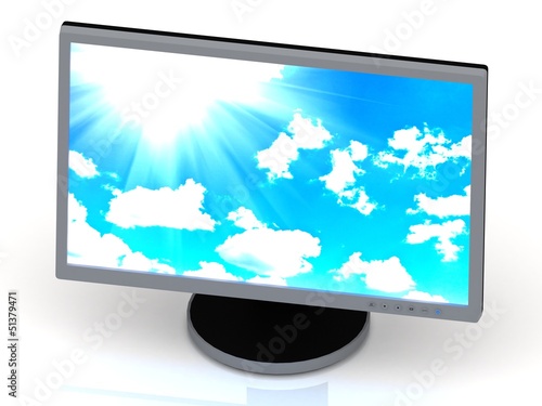 Illustration: Computer monitor with the image Computer monitor with the image