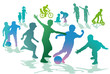 canvas print picture - Kinder in der Freizeit und beim Sport
