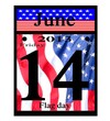 2013 june 14th flag day calendar date icon