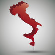 map of Italy in form of a balloon