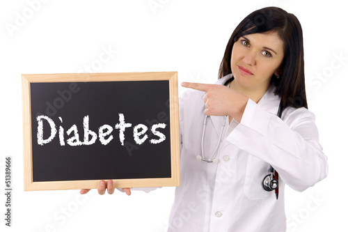 Photo: Ärztin mit Schild - Diabetes Ärztin mit Schild - Diabetes