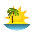 Island with palm