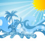 Vector Illustration of an Abstract Summer Background