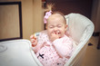 portrait joyful child with cookies