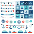 Vector: sea garland and patchwork sea garland and patchwork