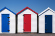 Colorful Beach Huts, Paignton, UK.