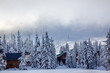 Photo: Sking Under the Fog Chairlifts Snoqualme Pass Washington Sking Under the Fog Chairlifts Snoqualme Pass Washington