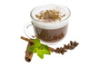 Coffee with milk and cinnamon