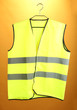 Yellow vest, on color background