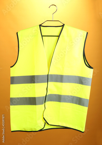 Photo: Yellow vest, on color background Yellow vest, on color background