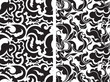 Pair of vector seamless floral pattern.