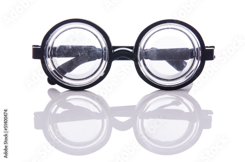 Photo: Funny nerd glasses isolated on white Funny nerd glasses isolated on white
