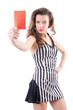 Woman judge isolated on the white