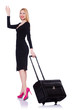 Businesswoman With Suitcase On...