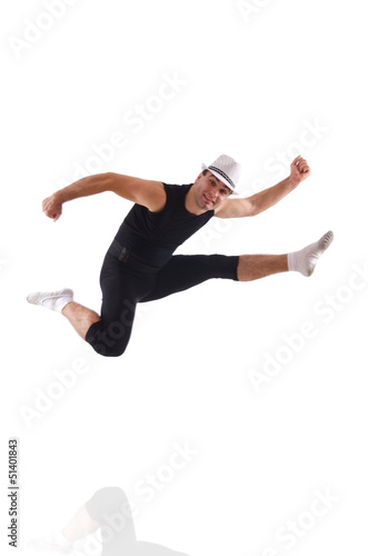 Photo: Dancer isolated on the white background Dancer isolated on the white background
