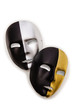 Photo: Shiny masks isolated on white background Shiny masks isolated on white background