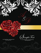 wedding roses invitation card