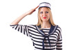 Woman sailor in marine concept