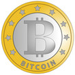 Vector: bitcoin white bitcoin white