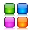Glass neon web buttons
