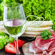 Spargel, Schinken und Wein