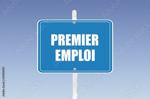 Vector: panneau premier emploi panneau premier emploi