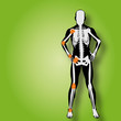 Illustration: Conceptual human anatomy with pain Conceptual human anatomy with pain