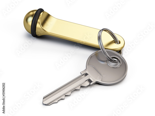 Photo: Hotel key isolated on white Hotel key isolated on white