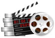 film reel and clapper board