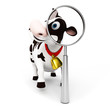 3d rendered toon character - funny cow