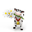 3d rendered toon character - funny cow