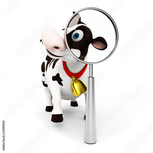Illustration: 3d rendered toon character - funny cow 3d rendered toon character - funny cow
