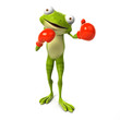 3d rendered toon character - green frog