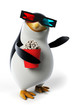3d rendered toon character - funny penguin