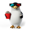 3d rendered toon character - funny penguin