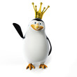 Illustration: 3d rendered toon character - funny penguin 3d rendered toon character - funny penguin