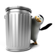 3d rendered toon character - funny penguin