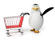 3d rendered toon character - funny penguin