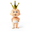 3d rendered toon character - cute baby