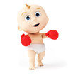 3d rendered toon character - cute baby