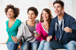 Young Fans Watching Television