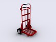 Roter Sackkarren