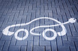Elektroauto Parkplatz Zeichen Symbol - Electric Car Sign