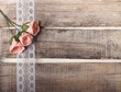Pink roses greeting card
