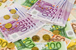 Viele verschiedene Euro-Geldscheine