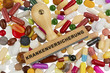 Stempel auf bunten Tabletten