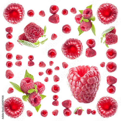 Photo: Raspberry background Raspberry background